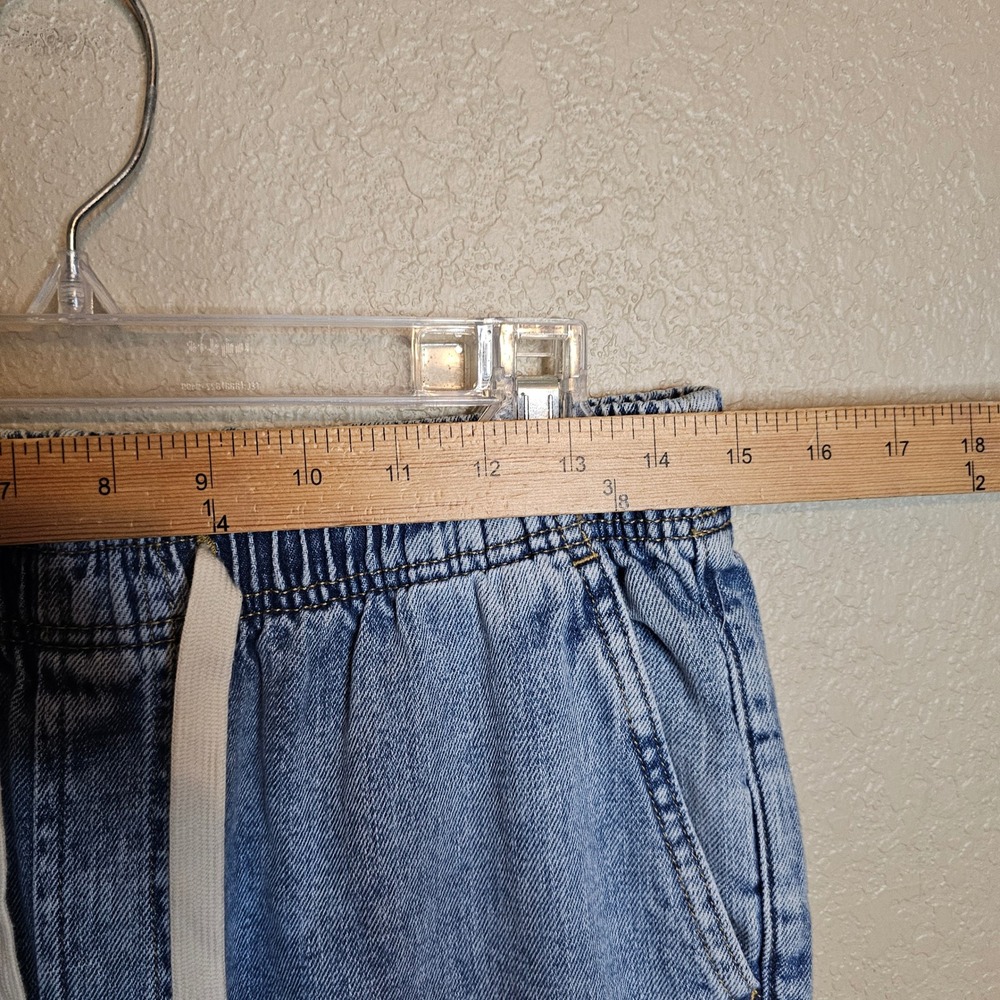 GAP Wide Leg Drawstring Denim Jeans Light Blue - Picture 5 of 10